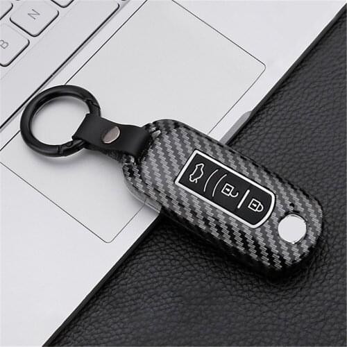 Carbon Fiber Car key case cove bag ring for Mazda 3 Alexa CX4 CX5 CX8 Sedan Hatchback 2 3 6 Demio Atenza Smart Remote Car Key