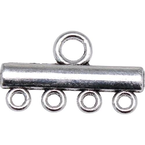 WYSIWYG 10pcs 22x13mm Porous Earring Connector For Jewelry Making Wholesale Antique Silver Color Earring Connector Charms