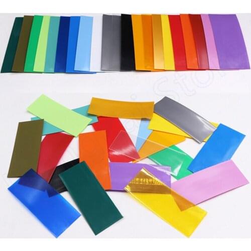 10pcs No. 7 AAA/No. 5 AA /18650 Battery Wraps PVC Heat Shrink Tube Protect And Repair Battery Skin Heat Shrink Sleeving