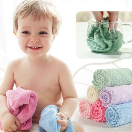 10PCS New Microfiber Face Towel Superabsorbent Super Soft Baby Bib Handkerchief Multipurpose Infant Bath Towels