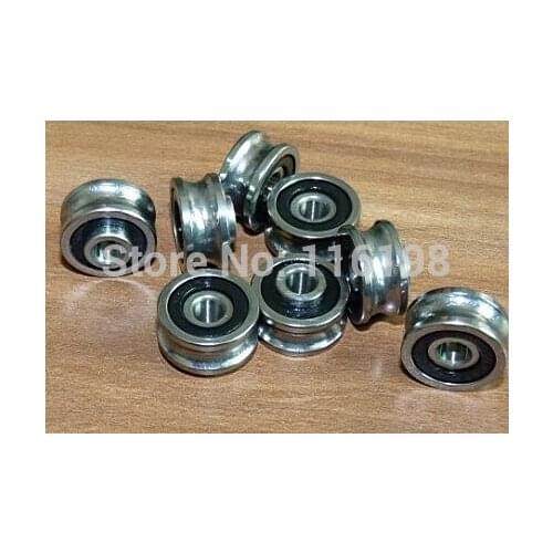 10PCS SG25 SG8RS U Groove pulley ball bearings 8x30x14mm Track guide roller bearing