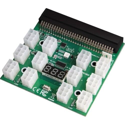 BTC ETH ZEC Mining GPU/PSU Power Supply Breakout Board Adapter 12V Support 1600W