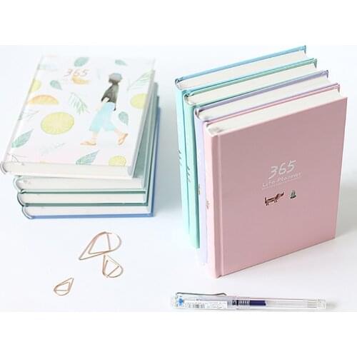 365 Days Cute List Diary NoteBook Planner Colorful Inner Page Notepad Daily Plan Agenda Notebook Yearly School Office Stationry