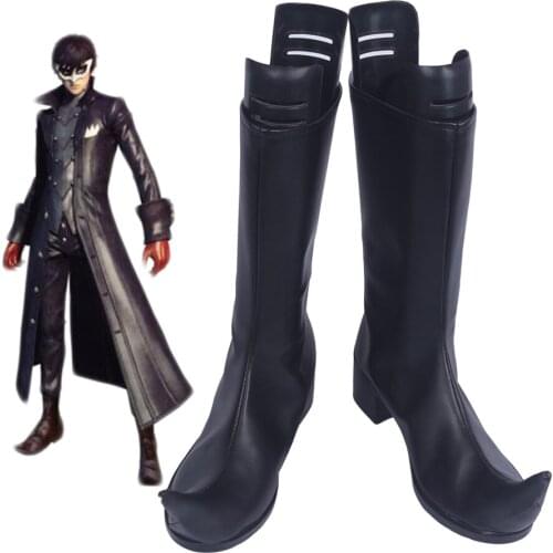 Persona 5 Protagonist Joker Cosplay Boots Shoes Custom Made Black