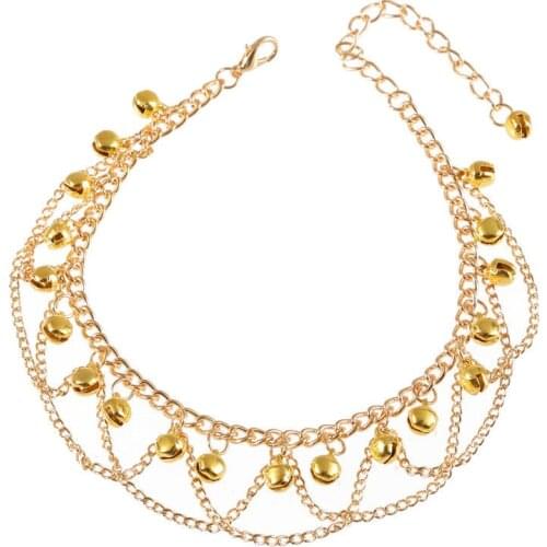 Bohemian Gold Bell Anklets for Women Charm Leg Bracelet Fashion Jewellery for Female Ankle Bracelet Cheville Femme