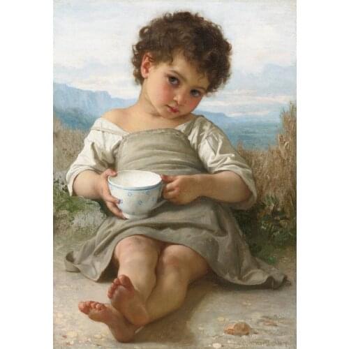Handmade Oil painting reproduction Cup of milk by William Bouguereau