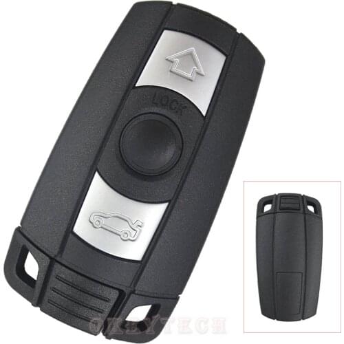 OkeyTech 3 Button Remote Key Case For BMW 1 3 5 6 Series Smart Key Shell Blade Fob E90 E91 E92 E60 the backside is together