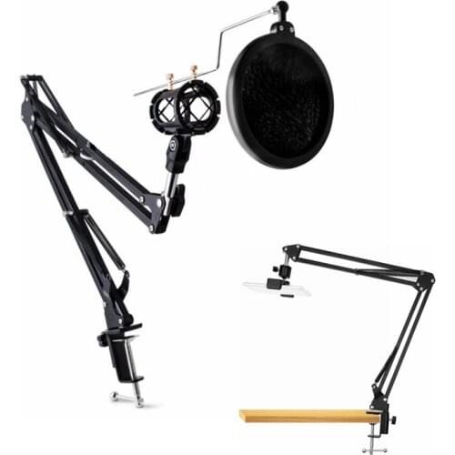 NAGNAHZ Arm Phone Holder Microphone Arm Stand Boom Suspension Stand Adapter Clip for Yeti Nano Yeti x Microphone universal stand