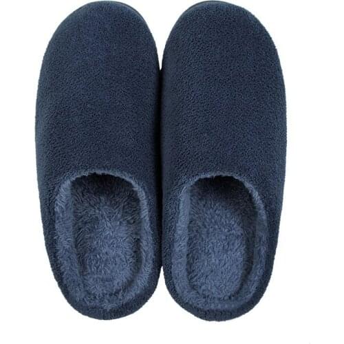 Japanese Style Home Coral Velvet Cotton Slippers Indoor Non-slip Thick Bottom Warm Plush Women Men Autumn Winter Antiskid Shoes