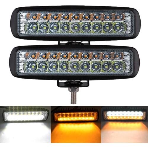 ECAHAYAKU 2x 6 inch 54W LED Work Light bar for Motorcycle Tractor Boat Off Road 4WD 4x4 Truck SUV ATV Spotlight 12v 24v fog lamp