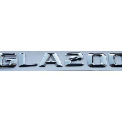 Chrome 3D ABS Plastic Car Trunk Rear Letters Badge Emblem Decal Sticker for Mercedes Benz GLA Class GLA200