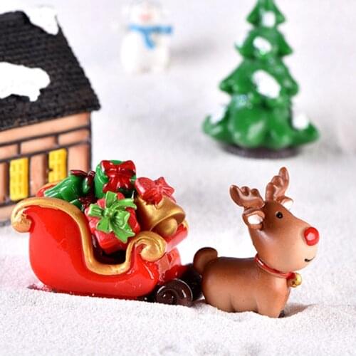 Mini Christmas Train Ornament Christmas Decoration For Home Santa Claus Gift Toys Crafts Table Deco Navidad Xmas 2021 New Year