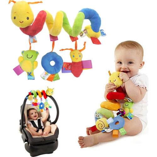 Baby Rattles Mobiles Educational Toys For Children Activity Spiral Crib Toddler Bed Bell Baby Playing Kids Stroller Hanging Doll