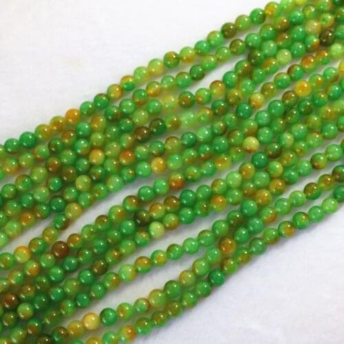 Fashion multicolor natural chalcedony stone jades 6mm 8mm 10mm 12mm new round loose beads diy beautiful Jewelry B140