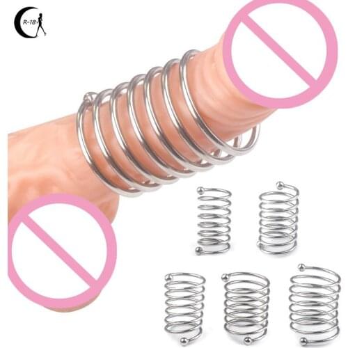 Mens Cockring Cock Sleeve Chastity Dick Penis Rings Stainless Steel Metal Sex Toys For Men Extend Sex Time Delay Ejaculation