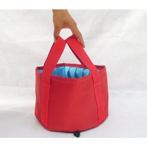 Water Bucket Home Tool Collapsible Portable Outdoor Travel Foldable Folding Camping Washbasin Basin Bucket Bowl Sink Washing Bag