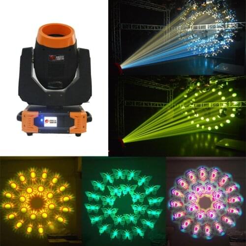 Raibow Effect 7R Sharpy 3in1 230W Moving Head Beam Light With 7pcs Rotating Glass Gobos and double prisms wheels for stage dj