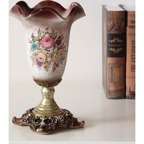 Christmas European Vintage resin vase flower arrangement living room table decoration creative home decoration