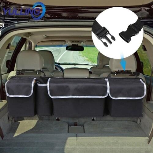 Car Rear Seat Multi Pockets Sundry Storage Bag Vehicle Trunk Accessory Organizer Protector For Outdoor Hiking Camping