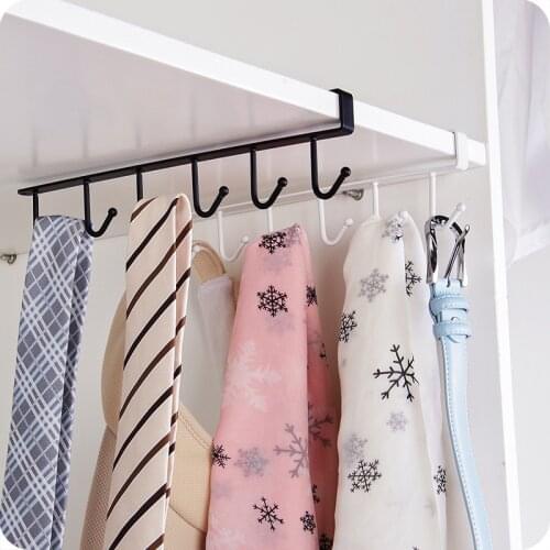 Cupboard Hook Kitchen Cabinet Door Shelf hook Kitchen Glass Mug cup Storage Hanging Rack wardrobe hanger Tie organized rack