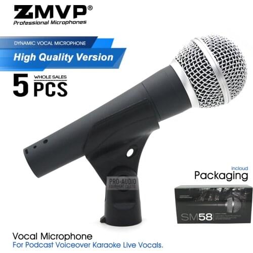5pcs High Quality 58LC Wired Microphone Professional Legendary 58LCH Dynamic Handheld Mic For Live Vocals Studio Stage Karaoke