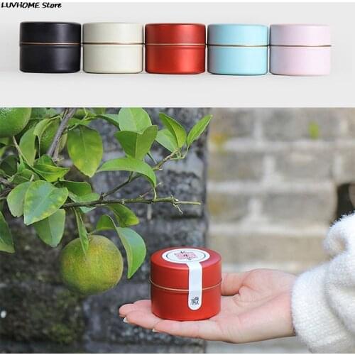1pcs Mini Elegant Tin Box DIY Candle Jar Balm Round Empty Lipstick Case Multicolor tinplate cans