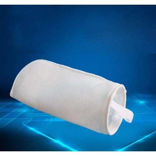 1x PP Nonwovens Filter Sump Sock 105*380mm 200 Micron 4 Inch Ring Pre Filter Bag Aquarium Marine Liquid Chemical Paint