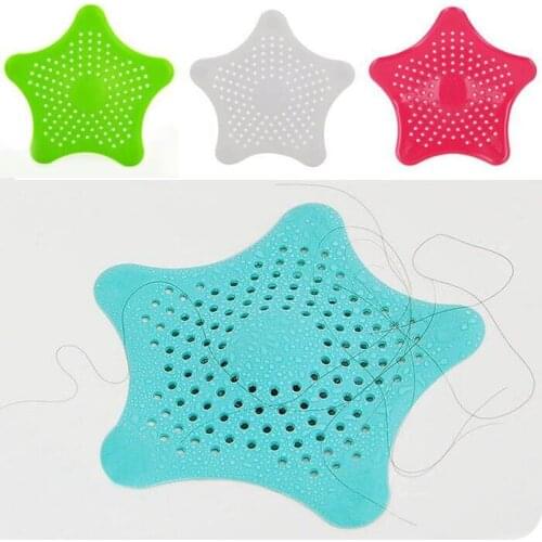 1 Piece Silicone Kitchen Star Sink Filter Sewer Drain Hair Colanders Strainers Filter Bathroom shower Sewer Cleaner Gadgets