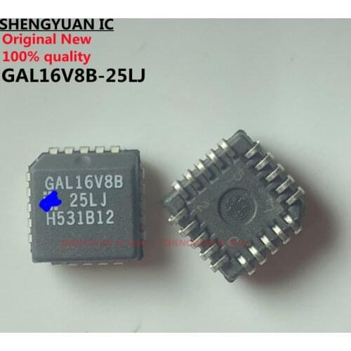 5 pcs/lot GAL16V8B-25LJ GAL16V8B PLCC-20 HIGH PERFORMANCE E2CMOS PLD 100% new imported original 100% quality