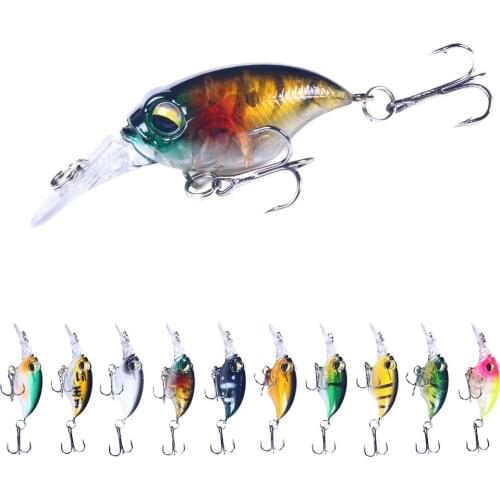 6CM 6.2G Crankbait Fishing Lure Artificial Hard Crank Bait Bass Carp Fishing Wobblers Minnow Fishing Gear