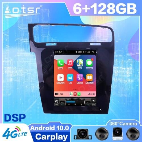 Android 10 Tesla For VW Golf 7 2014 2015 2016 2017 2018 Car GPS Navigation Auto Radio Stereo Multimedia Player HeadUnit No 2 din