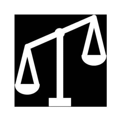 Black/Sliver Political Scale Car Decal Vinyl Sticker Simple Silhouette Removable Waterproof Rear Window Decor S1101