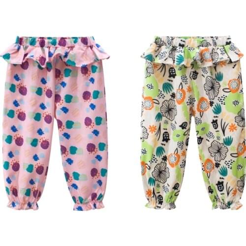 Childrens mosquito proof Pants Girls pants summer baby lantern pants sports casual pants