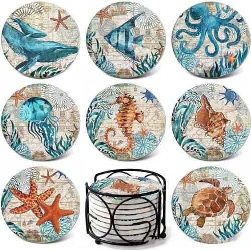 Ceramic Suction Pad With Diameter Of 10.3cm Can Accept Customized Logo Ocean Series