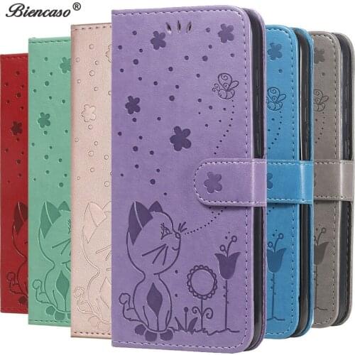 Cat Bee Wallet Flip Case For Huawei Y5P Y6P P40 Pro P30 Lite Honor 10i 20 8A 30 7A 7C 9X Y7 Y6 2019 Play 4T Pro P Smart Plus X10
