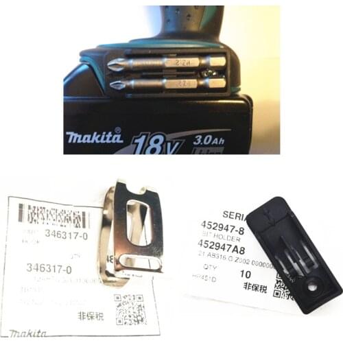 Makita Bit Holder hook 452947-8 for BHP452 BTD140 DTD152 DHP458 DHP456 DDF453 DTW251 DTD146 DTD147 DTD134 DDF458 TD110D DDF451