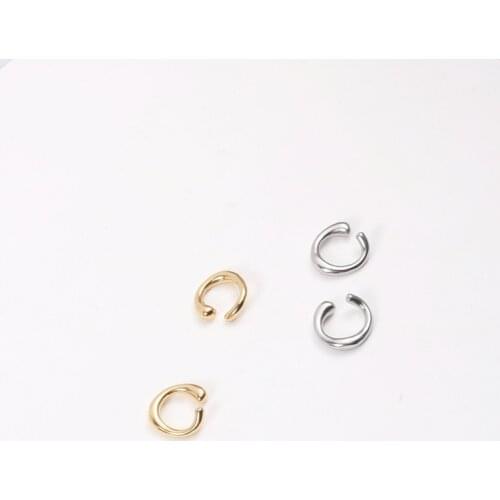 Minimalist Circle No Ear Hole Earrings For Men And Women Clip Earrings Stainless Steel Gothic Accessories Geometric Jewelry