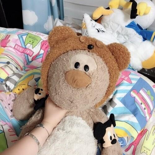 Movie Tim Bear headband stuffed toys plush toy doll doll A birthday present for your child