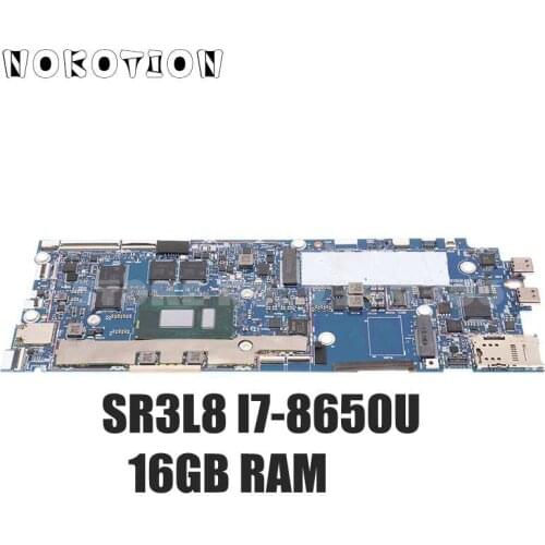 NOKOTION For Lenovo ThinkPad X1 Tablet Evo Motherboard 01AW876 DMX3A NM-B271 Mainboard SR3L8 I7-8650U CPU UHD 620 16G RAM