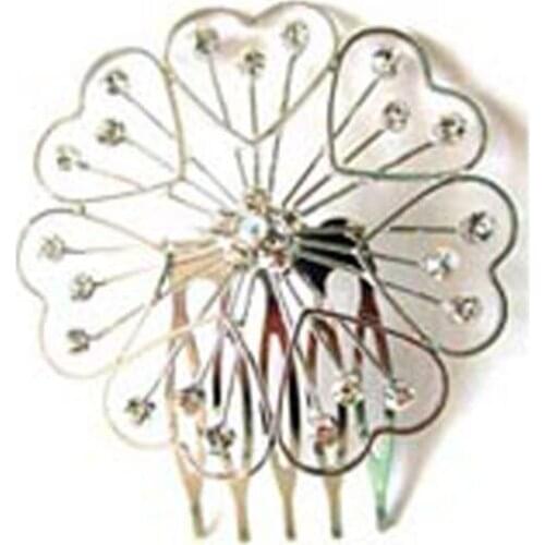 New clear AB crystal stones hearts fashion hair comb prom headwear jewelry ornament accessories 60pcs lot