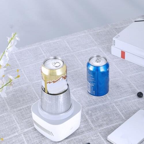 Portable Car Heating Cooling Cup Mini Refrigerator Hot Chocolate Milk Tea Drinking Hot or Cold Warmer & Cooler Quick Cooling