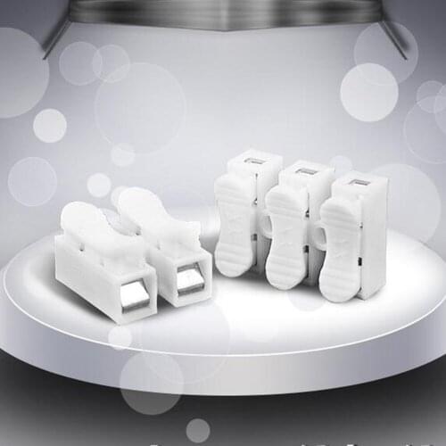 50Pcs 3P Spring Connector G8 CH-3 Wire Fit For LED Strip No Welding No Screws Connector Cable Clamp Terminal Block for LED Strip