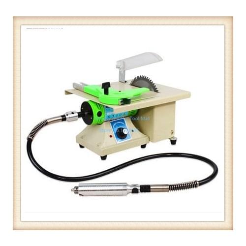 Hot Sale Trim Saw Machine Jewelry Polishing Machine Mini Bench Lathe with 2pcs 6" Baldes and 1 Polishing Wheels