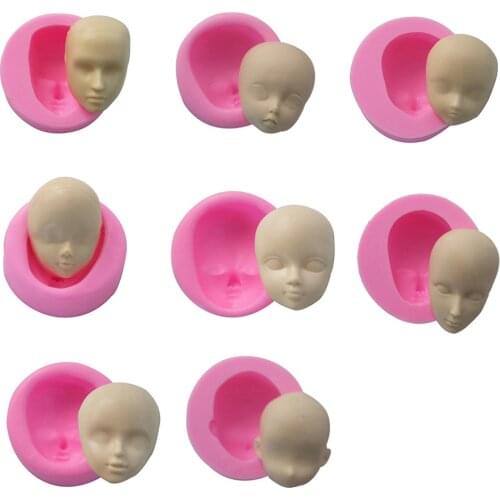 Silicone Baby Face Mold Eco-friendly For Fondant Chocolate Soap Handmade Soap Biscuit Chocolate Making Cake DIY Decoration