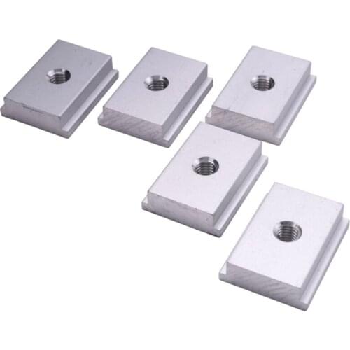 M6 T-Track Slider Sliding Nut Aluminum Alloy T Slot Nut for Woodworking Tool Jigs Screw Slot Fastener 5Pcs