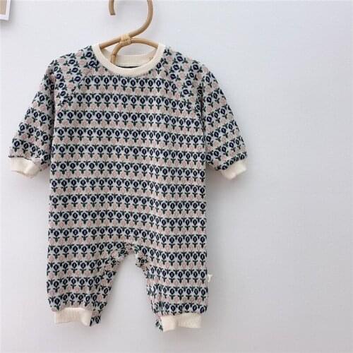 Spring New Baby Rompers Floral Knit Baby Boys Clothes 8 Pattern Newborn Clothes