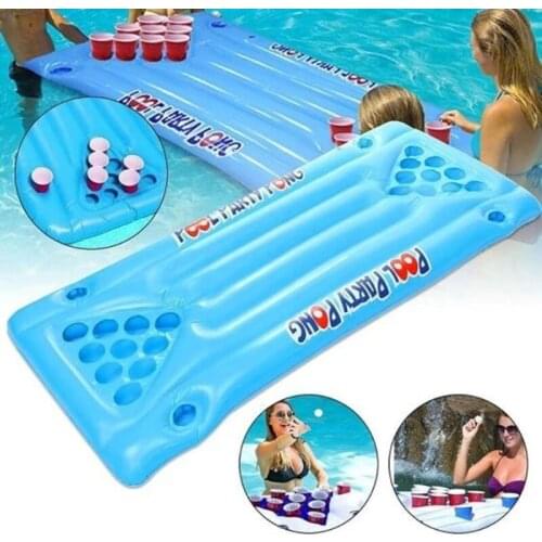 Water Mat Inflatable Pool Float Row Table for Pool Party/Game Travel/Swim Thicken Foldable for Family/Friend Supplies