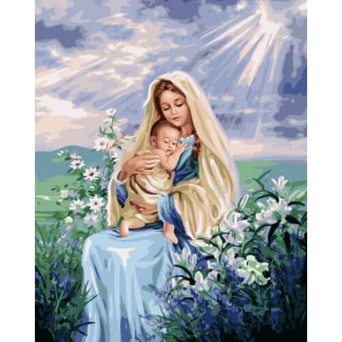 Frameless painting by numbers diy picture oil painting on canvas for home decor animal painting morning