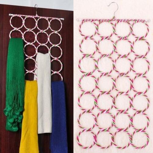 High Quality Hole Scarf Hanger Display Ties Belt New Holder Circle Storage Scarves Holder Random Color