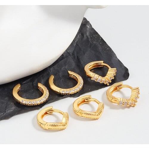 VENTFILLE 925 Sterling Silver Japanese and Korean Style Girl Temperament Simple Inlaid Zircon Earrings